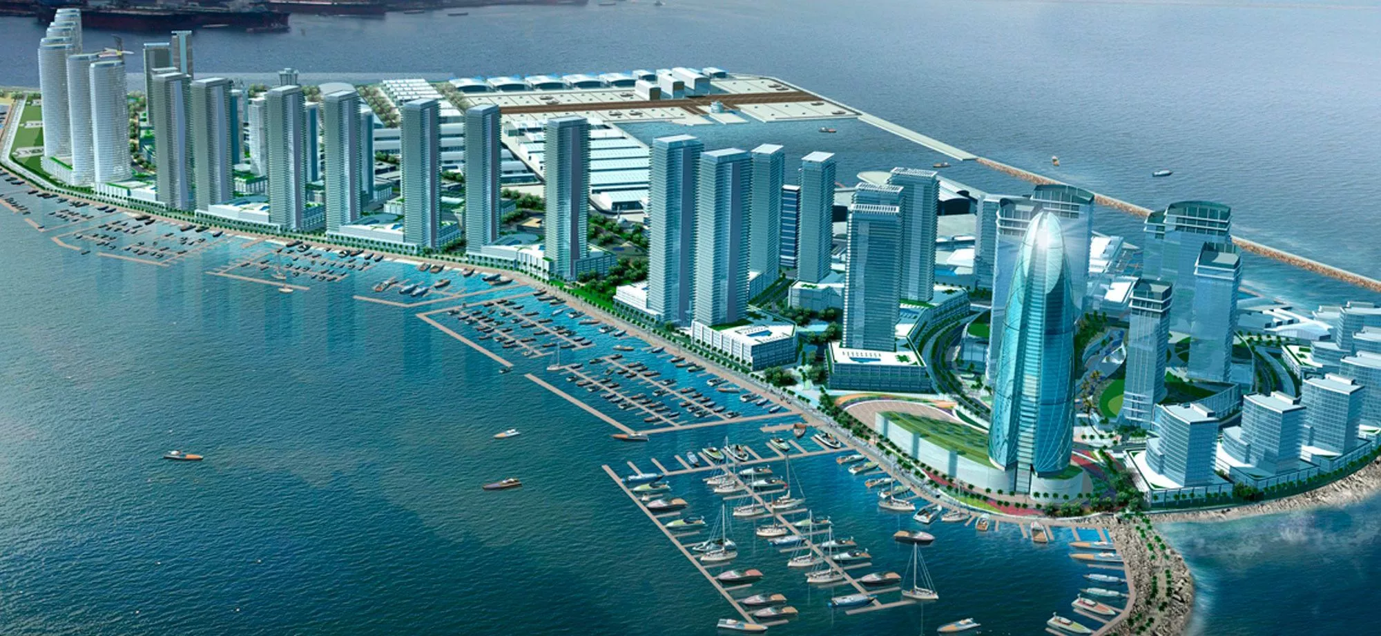 Dubai Maritime City Aerial View